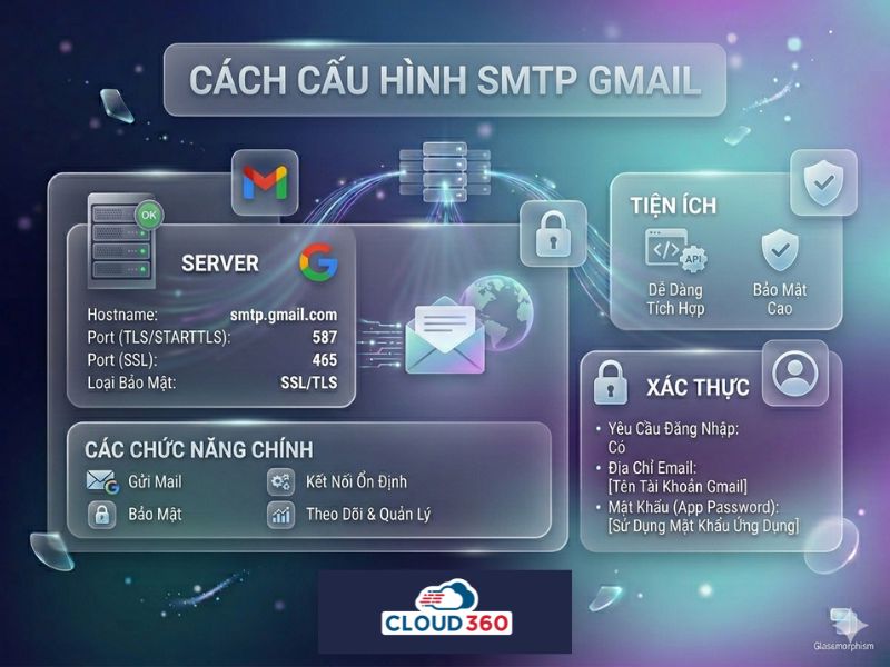 Cách cấu hình SMTP gmail