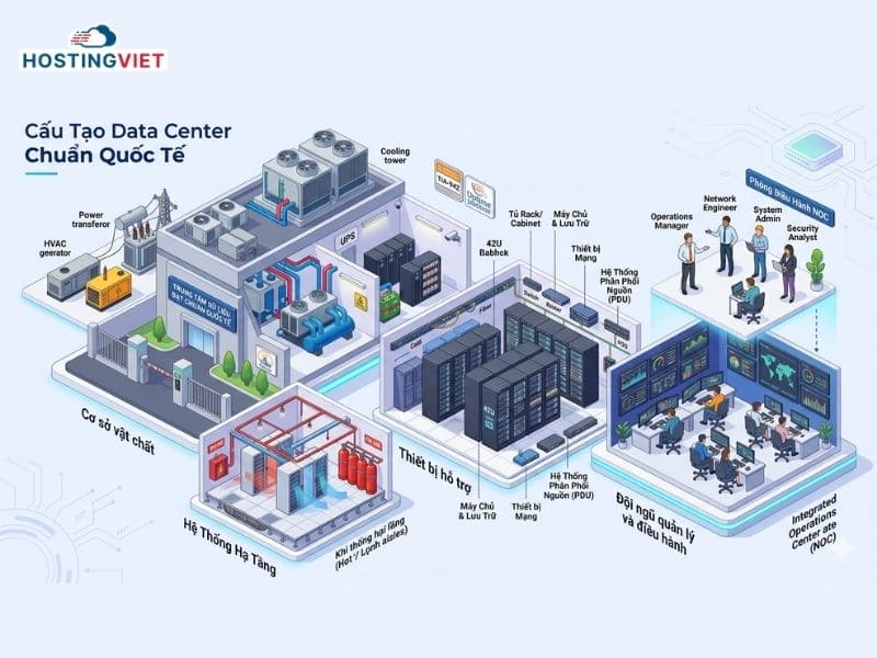 Cấu Tạo Data Center Chuẩn Quốc Tế