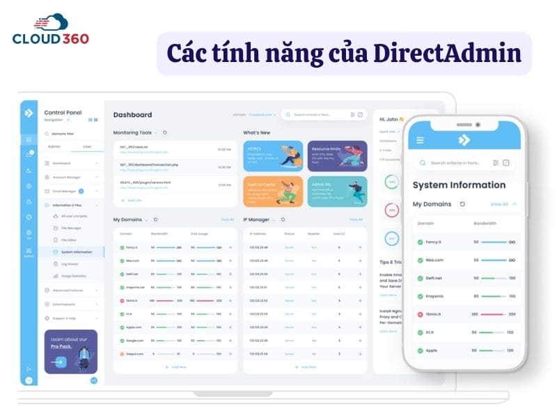 Tính năng của DirectAdmin