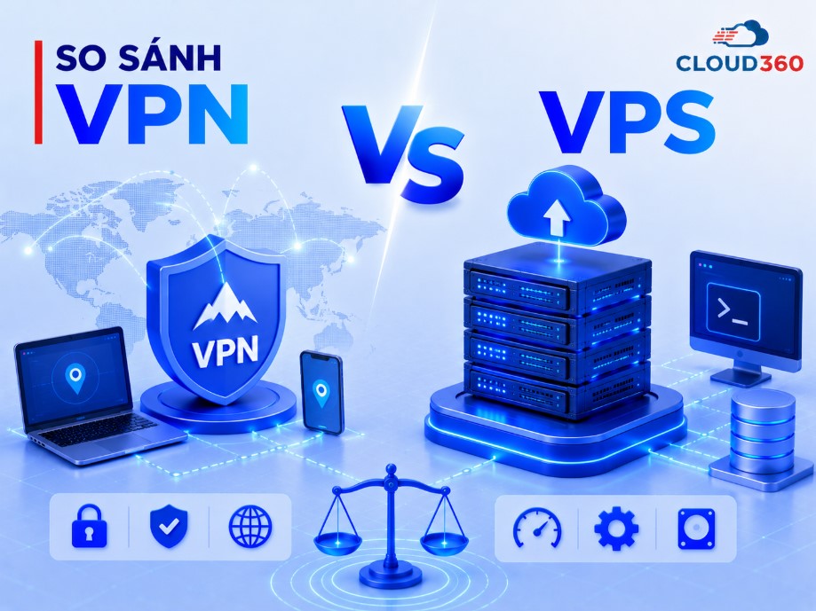 So sánh VPN và VPS: Khác biệt, ưu nhược điểm, cách mua gói phù hợp