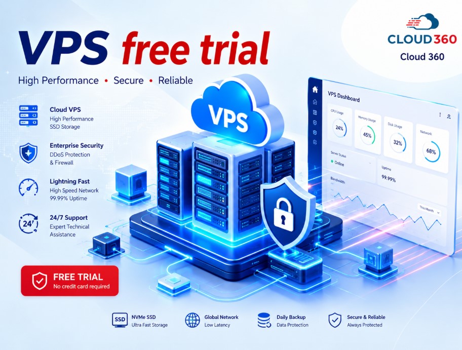 Top 8 VPS free trial phổ biến, đăng ký miễn phí không cần VISA
